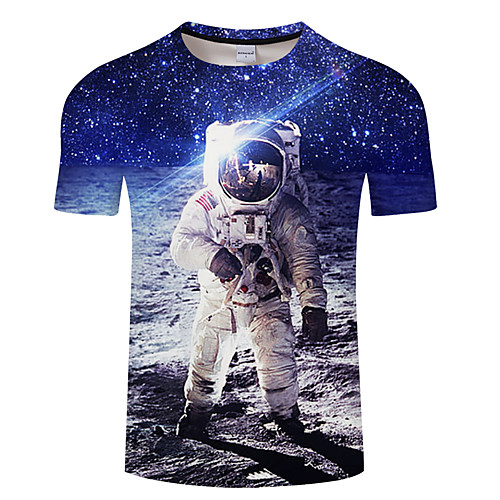 Men's Daily Going out Exaggerated T-shirt - Galaxy / 3D / Portrait Print Blue
Men's Daily Going out Exaggerated T-shirt - Galaxy / 3D / Portrait Print Blue