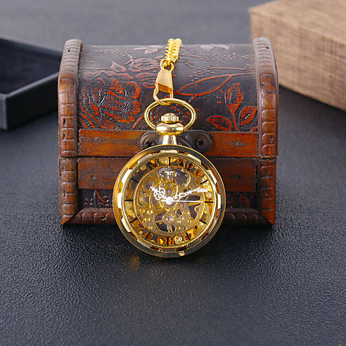 Unisex Pocket Watch Mechanical manual-winding Titanium Alloy Gold Hollow Engraving Creative Casual Watch Analog Casual - Gold
Unisex Pocket Watch Mechanical manual-winding Titanium Alloy Gold Hollow Engraving Creative Casual Watch Analog Casual - Gold