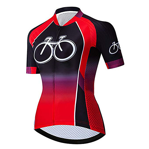 21Grams Women's Short Sleeve Cycling Jersey 100% Polyester Black / Red Pink Gradient Bike Jersey Top Mountain Bike MTB Road Bike Cycling UV Resistant Breathable Quick Dry Sports Clothing Apparel
21Grams Women's Short Sleeve Cycling Jersey 100% Polyester Black / Red Pink Gradient Bike Jersey Top Mountain Bike MTB Road Bike Cycling UV Resistant Breathable Quick Dry Sports Clothing Apparel