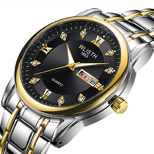 Men's Steel Band Watches Quartz Formal Style Vintage Style Stainless Steel Silver 30 m Water Resistant / Waterproof Calendar / date / day Noctilucent Analog Casual Minimalist - BlackGloden
Men's Steel Band Watches Quartz Formal Style Vintage Style Stainless Steel Silver 30 m Water Resistant / Waterproof Calendar / date / day Noctilucent Analog Casual Minimalist - BlackGloden