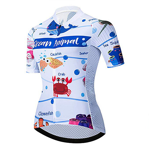 21Grams Women's Short Sleeve Cycling Jersey Blue / White Animal Bike Jersey Top Mountain Bike MTB Road Bike Cycling UV Resistant Breathable Quick Dry Sports Clothing Apparel / Stretchy / Race Fit
21Grams Women's Short Sleeve Cycling Jersey Blue / White Animal Bike Jersey Top Mountain Bike MTB Road Bike Cycling UV Resistant Breathable Quick Dry Sports Clothing Apparel / Stretchy / Race Fit
