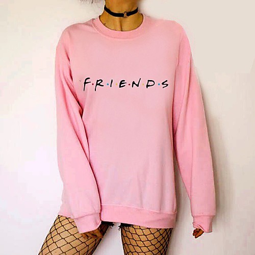 Women's Letter Long Sleeve Pullover Sweater Jumper, Round Neck Black / White / Blushing Pink S / M / L
Women's Letter Long Sleeve Pullover Sweater Jumper, Round Neck Black / White / Blushing Pink S / M / L