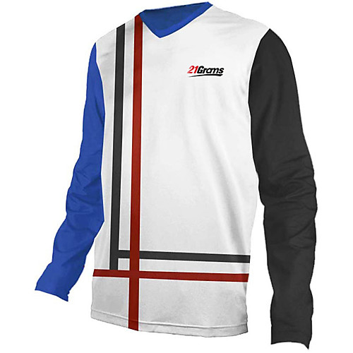 21Grams Men's Long Sleeve Cycling Jersey Downhill Jersey Dirt Bike Jersey 100% Polyester Black / White Stripes Bike Jersey Top Mountain Bike MTB Road Bike Cycling UV Resistant Breathable Quick Dry
21Grams Men's Long Sleeve Cycling Jersey Downhill Jersey Dirt Bike Jersey 100% Polyester Black / White Stripes Bike Jersey Top Mountain Bike MTB Road Bike Cycling UV Resistant Breathable Quick Dry