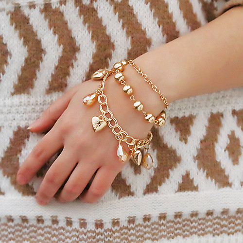 Women's Wrap Bracelet Vintage Bracelet Bracelet Heart Heart Classic Trendy Fashion Cute Elegant Alloy Bracelet Jewelry Gold For Gift Date Beach Festival / Pendant Bracelet
Women's Wrap Bracelet Vintage Bracelet Bracelet Heart Heart Classic Trendy Fashion Cute Elegant Alloy Bracelet Jewelry Gold For Gift Date Beach Festival / Pendant Bracelet