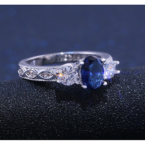 Women's Ring Belle Ring AAA Cubic Zirconia 1pc Blue Copper Silver-Plated Irregular Statement Luxury Party Evening Gift Jewelry Geometrical Wearable
Women's Ring Belle Ring AAA Cubic Zirconia 1pc Blue Copper Silver-Plated Irregular Statement Luxury Party Evening Gift Jewelry Geometrical Wearable