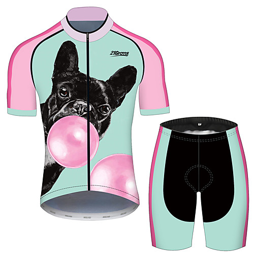 21Grams Men's Short Sleeve Cycling Jersey with Shorts PinkGreen Dog Animal Balloon Bike Clothing Suit UV Resistant Breathable 3D Pad Quick Dry Sweat-wicking Sports Dog Mountain Bike MTB Road Bike
21Grams Men's Short Sleeve Cycling Jersey with Shorts PinkGreen Dog Animal Balloon Bike Clothing Suit UV Resistant Breathable 3D Pad Quick Dry Sweat-wicking Sports Dog Mountain Bike MTB Road Bike