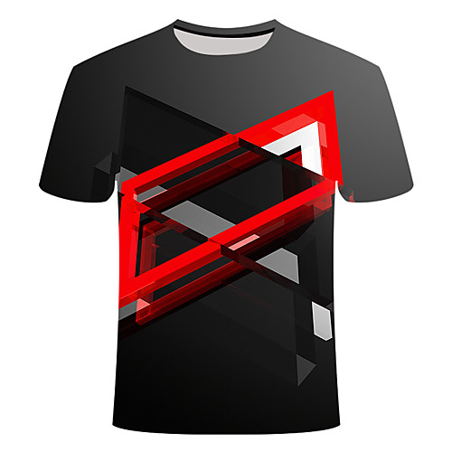 Men's Daily Going out Basic T-shirt - Color Block / 3D / Abstract Print Black
Men's Daily Going out Basic T-shirt - Color Block / 3D / Abstract Print Black