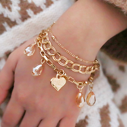 Women's Wrap Bracelet Vintage Bracelet Bracelet Heart Heart Classic Trendy Fashion Cute Elegant Alloy Bracelet Jewelry Gold For Gift Date Birthday Festival / Pendant Bracelet
Women's Wrap Bracelet Vintage Bracelet Bracelet Heart Heart Classic Trendy Fashion Cute Elegant Alloy Bracelet Jewelry Gold For Gift Date Birthday Festival / Pendant Bracelet