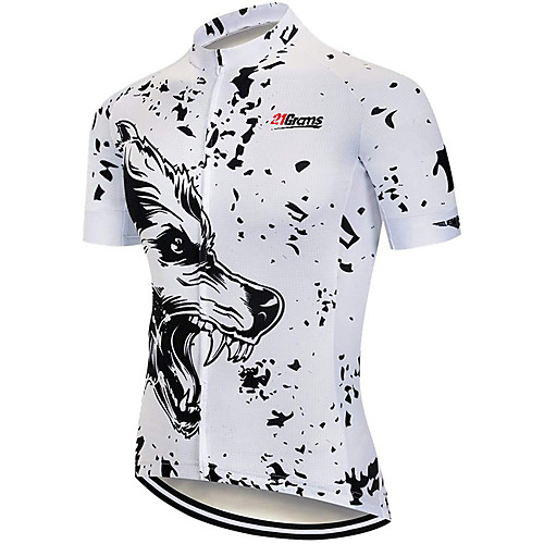 21Grams Men's Short Sleeve Cycling Jersey 100% Polyester Black / White Dot Animal Wolf Bike Jersey Top Mountain Bike MTB Road Bike Cycling UV Resistant Breathable Quick Dry Sports Clothing Apparel
21Grams Men's Short Sleeve Cycling Jersey 100% Polyester Black / White Dot Animal Wolf Bike Jersey Top Mountain Bike MTB Road Bike Cycling UV Resistant Breathable Quick Dry Sports Clothing Apparel