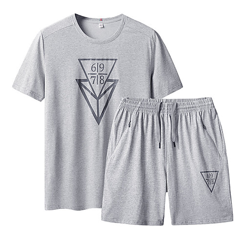 Men's 2-Piece Cotton Tracksuit Jogging Suit Running T-Shirt With Shorts 2pcs Round Neck Running Fitness Jogging Breathable Soft Sportswear Athletic Clothing Set Short Sleeve Activewear Micro-elastic
Men's 2-Piece Cotton Tracksuit Jogging Suit Running T-Shirt With Shorts 2pcs Round Neck Running Fitness Jogging Breathable Soft Sportswear Athletic Clothing Set Short Sleeve Activewear Micro-elastic