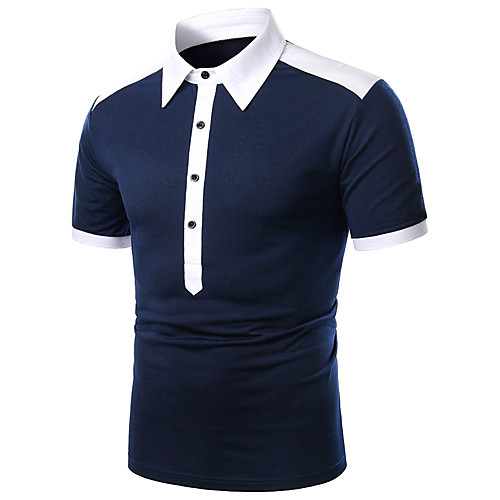 Men's Daily Work Basic Polo - Striped / Solid Colored Black & Red / Black & White, Patchwork Red
Men's Daily Work Basic Polo - Striped / Solid Colored Black & Red / Black & White, Patchwork Red