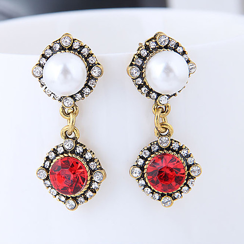 Women's Drop Earrings Earrings Stylish Vintage European Imitation Diamond Earrings Jewelry Blushing Pink / Red / Blue For Party Gift Daily Casual Stage 1 Pair
Women's Drop Earrings Earrings Stylish Vintage European Imitation Diamond Earrings Jewelry Blushing Pink / Red / Blue For Party Gift Daily Casual Stage 1 Pair