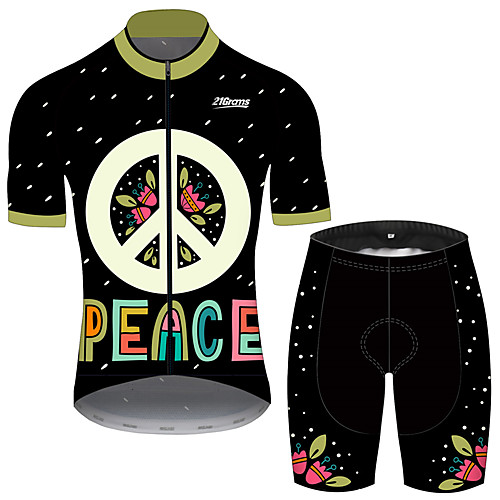21Grams Men's Short Sleeve Cycling Jersey with Shorts Black / Green Polka Dot Floral Botanical Bike Clothing Suit UV Resistant Breathable 3D Pad Quick Dry Sweat-wicking Sports Polka Dot Mountain Bike
21Grams Men's Short Sleeve Cycling Jersey with Shorts Black / Green Polka Dot Floral Botanical Bike Clothing Suit UV Resistant Breathable 3D Pad Quick Dry Sweat-wicking Sports Polka Dot Mountain Bike