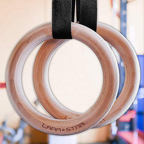 Gymnastic Rings Sports Wood Yoga Exercise & Fitness Gym Workout Adjustable Olympic Durable Heavy Duty Crossfit Shoulder Strength High Strength For Men Women
Gymnastic Rings Sports Wood Yoga Exercise & Fitness Gym Workout Adjustable Olympic Durable Heavy Duty Crossfit Shoulder Strength High Strength For Men Women