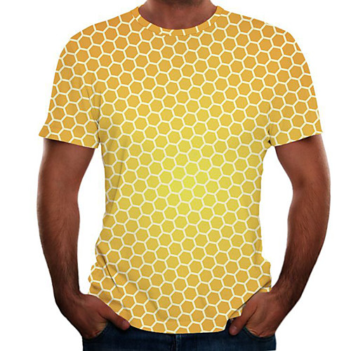 Men's Daily Basic T-shirt - Color Block / 3D Print Yellow
Men's Daily Basic T-shirt - Color Block / 3D Print Yellow