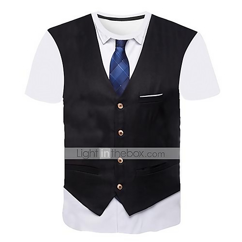 Men's EU / US Size 3D Abstract Print T-shirt Business Street chic Going out Work Round Neck Black / Short Sleeve
Men's EU / US Size 3D Abstract Print T-shirt Business Street chic Going out Work Round Neck Black / Short Sleeve