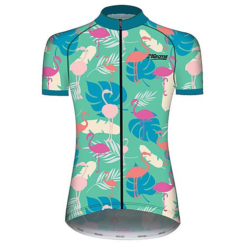 21Grams Women's Short Sleeve Cycling Jersey 100% Polyester Blue / White Flamingo Animal Floral Botanical Bike Jersey Top Mountain Bike MTB Road Bike Cycling UV Resistant Breathable Quick Dry Sports
21Grams Women's Short Sleeve Cycling Jersey 100% Polyester Blue / White Flamingo Animal Floral Botanical Bike Jersey Top Mountain Bike MTB Road Bike Cycling UV Resistant Breathable Quick Dry Sports