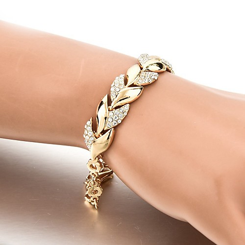 Women's Bracelet 3D Leaf Fashion Imitation Diamond Bracelet Jewelry Gold For Festival
Women's Bracelet 3D Leaf Fashion Imitation Diamond Bracelet Jewelry Gold For Festival