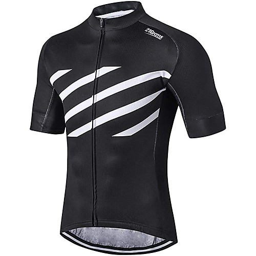 21Grams Men's Short Sleeve Cycling Jersey 100% Polyester Black / White Stripes Bike Jersey Top Mountain Bike MTB Road Bike Cycling UV Resistant Breathable Quick Dry Sports Clothing Apparel / Stretchy
21Grams Men's Short Sleeve Cycling Jersey 100% Polyester Black / White Stripes Bike Jersey Top Mountain Bike MTB Road Bike Cycling UV Resistant Breathable Quick Dry Sports Clothing Apparel / Stretchy