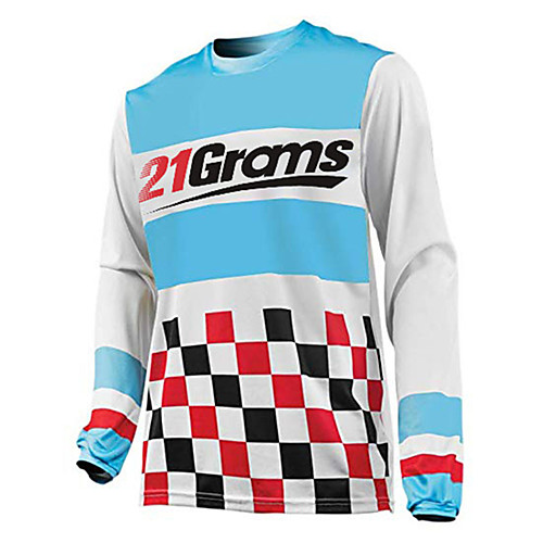21Grams Men's Long Sleeve Cycling Jersey Downhill Jersey Dirt Bike Jersey 100% Polyester Grey Green Sky Blue Plaid / Checkered Bike Jersey Top Mountain Bike MTB Road Bike Cycling UV Resistant
21Grams Men's Long Sleeve Cycling Jersey Downhill Jersey Dirt Bike Jersey 100% Polyester Grey Green Sky Blue Plaid / Checkered Bike Jersey Top Mountain Bike MTB Road Bike Cycling UV Resistant