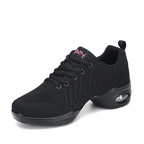 Women's Dance Sneakers Knit Lace-up Sneaker Thick Heel Customizable Dance Shoes Black / White
Women's Dance Sneakers Knit Lace-up Sneaker Thick Heel Customizable Dance Shoes Black / White