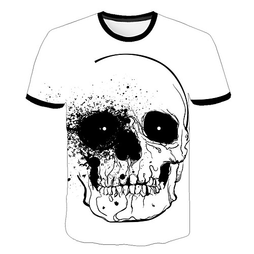 Men's Daily Sports Street chic / Exaggerated T-shirt - Geometric / 3D / Skull Print White
Men's Daily Sports Street chic / Exaggerated T-shirt - Geometric / 3D / Skull Print White
