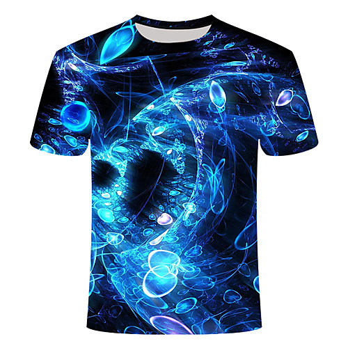 Men's Daily Going out Basic T-shirt - 3D / Abstract / Visual Deception Print Blue
Men's Daily Going out Basic T-shirt - 3D / Abstract / Visual Deception Print Blue