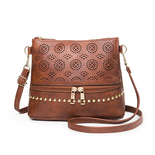 Women's Zipper / Hollow-out PU Crossbody Bag Solid Color Earth Yellow / Almond / Black
Women's Zipper / Hollow-out PU Crossbody Bag Solid Color Earth Yellow / Almond / Black