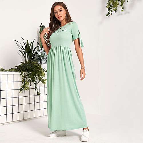 Women's Maxi Green Dress Casual Active Daily Going out T Shirt Solid Color Letter S M Slim
Women's Maxi Green Dress Casual Active Daily Going out T Shirt Solid Color Letter S M Slim
