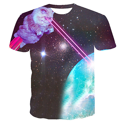 Men's Daily Going out Basic T-shirt - Geometric / 3D / Animal Cat, Print Lavender
Men's Daily Going out Basic T-shirt - Geometric / 3D / Animal Cat, Print Lavender