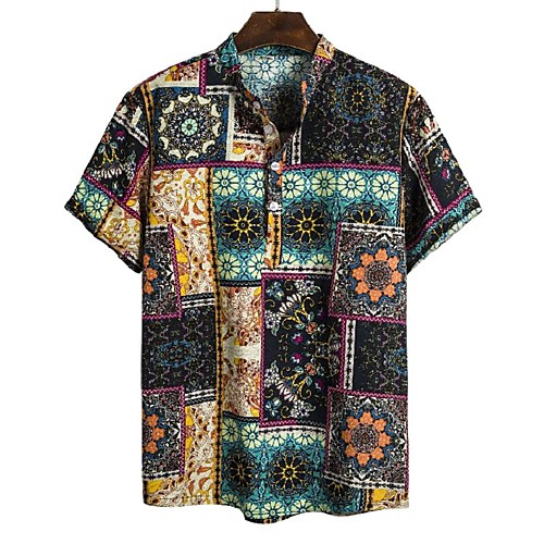 Men's Daily Going out Basic / Elegant Shirt - Geometric / Abstract Print Rainbow
Men's Daily Going out Basic / Elegant Shirt - Geometric / Abstract Print Rainbow