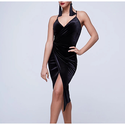 Latin Dance Club Costume Women's Performance Polyester Taffeta Split Sleeveless Dress
Latin Dance Club Costume Women's Performance Polyester Taffeta Split Sleeveless Dress