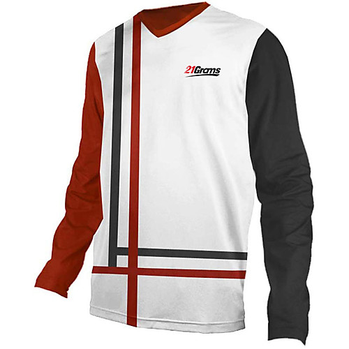 21Grams Men's Long Sleeve Cycling Jersey Downhill Jersey Dirt Bike Jersey 100% Polyester Black / White Stripes Bike Jersey Top Mountain Bike MTB Road Bike Cycling UV Resistant Breathable Quick Dry
21Grams Men's Long Sleeve Cycling Jersey Downhill Jersey Dirt Bike Jersey 100% Polyester Black / White Stripes Bike Jersey Top Mountain Bike MTB Road Bike Cycling UV Resistant Breathable Quick Dry