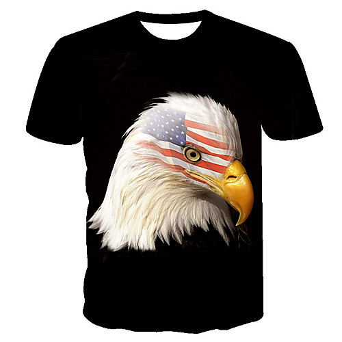 Men's Daily Going out Basic T-shirt - 3D / Animal / National Flag Print Black
Men's Daily Going out Basic T-shirt - 3D / Animal / National Flag Print Black