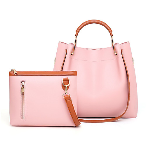 Women's Zipper PU Bag Set Solid Color 2 Pieces Purse Set Dark Brown / Blushing Pink / Red
Women's Zipper PU Bag Set Solid Color 2 Pieces Purse Set Dark Brown / Blushing Pink / Red