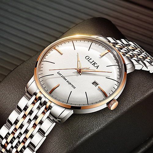 Men's Steel Band Watches Quartz Formal Style Stylish Stainless Steel Black / White / Blue 30 m Water Resistant / Waterproof New Design Shock Resistant Analog Luxury Fashion - WhiteGolden White
Men's Steel Band Watches Quartz Formal Style Stylish Stainless Steel Black / White / Blue 30 m Water Resistant / Waterproof New Design Shock Resistant Analog Luxury Fashion - WhiteGolden White