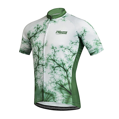21Grams Men's Short Sleeve Cycling Jersey Black / Green Floral Botanical Bike Jersey Top Mountain Bike MTB Road Bike Cycling UV Resistant Breathable Quick Dry Sports Clothing Apparel / Stretchy
21Grams Men's Short Sleeve Cycling Jersey Black / Green Floral Botanical Bike Jersey Top Mountain Bike MTB Road Bike Cycling UV Resistant Breathable Quick Dry Sports Clothing Apparel / Stretchy