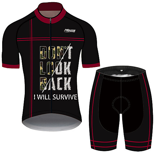 21Grams Men's Short Sleeve Cycling Jersey with Shorts Black / Red Australia Bike Clothing Suit UV Resistant Breathable 3D Pad Quick Dry Sweat-wicking Sports Solid Color Mountain Bike MTB Road Bike
21Grams Men's Short Sleeve Cycling Jersey with Shorts Black / Red Australia Bike Clothing Suit UV Resistant Breathable 3D Pad Quick Dry Sweat-wicking Sports Solid Color Mountain Bike MTB Road Bike