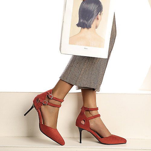 Women's Sandals Stiletto Heel Pointed Toe Suede Sweet / Minimalism Fall / Spring & Summer Almond / Red / Orange / Party & Evening
Women's Sandals Stiletto Heel Pointed Toe Suede Sweet / Minimalism Fall / Spring & Summer Almond / Red / Orange / Party & Evening