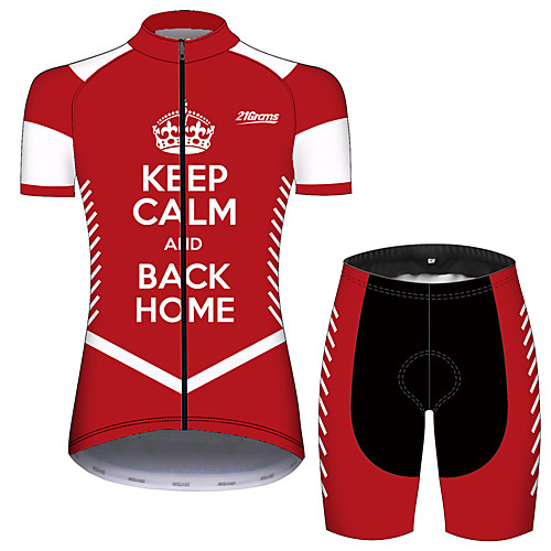 21Grams Women's Short Sleeve Cycling Jersey with Shorts Black / Red Crown Bike Clothing Suit Breathable 3D Pad Quick Dry Ultraviolet Resistant Sweat-wicking Sports Solid Color Mountain Bike MTB Road
21Grams Women's Short Sleeve Cycling Jersey with Shorts Black / Red Crown Bike Clothing Suit Breathable 3D Pad Quick Dry Ultraviolet Resistant Sweat-wicking Sports Solid Color Mountain Bike MTB Road