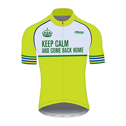 21Grams Men's Short Sleeve Cycling Jersey 100% Polyester Green / Yellow Stripes Bike Jersey Top Mountain Bike MTB Road Bike Cycling UV Resistant Breathable Quick Dry Sports Clothing Apparel
21Grams Men's Short Sleeve Cycling Jersey 100% Polyester Green / Yellow Stripes Bike Jersey Top Mountain Bike MTB Road Bike Cycling UV Resistant Breathable Quick Dry Sports Clothing Apparel