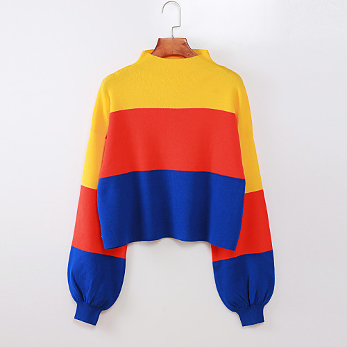 Women's Striped / Color Block Long Sleeve Pullover Sweater Jumper, Crew Neck Fall / Winter Yellow S / L
Women's Striped / Color Block Long Sleeve Pullover Sweater Jumper, Crew Neck Fall / Winter Yellow S / L