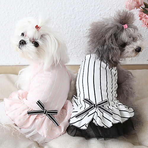Dog Costume Dress Dog Clothes Breathable Pink White Costume Beagle Bichon Frise Chihuahua Cotton Stripes Bowknot Casual / Sporty Cute XS S M L XL
Dog Costume Dress Dog Clothes Breathable Pink White Costume Beagle Bichon Frise Chihuahua Cotton Stripes Bowknot Casual / Sporty Cute XS S M L XL