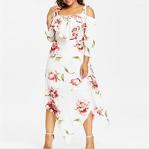 Women's Plus Size White Black Dress Boho Punk & Gothic Shift Swing Floral Geometric V Neck Lace up Patchwork Print XL XXL
Women's Plus Size White Black Dress Boho Punk & Gothic Shift Swing Floral Geometric V Neck Lace up Patchwork Print XL XXL