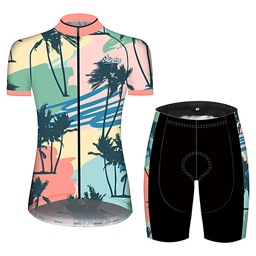 21Grams Women's Short Sleeve Cycling Jersey with Shorts BlueYellow Floral Botanical Coconut Tree Bike Clothing Suit Breathable 3D Pad Quick Dry Ultraviolet Resistant Sweat-wicking Sports Floral
21Grams Women's Short Sleeve Cycling Jersey with Shorts BlueYellow Floral Botanical Coconut Tree Bike Clothing Suit Breathable 3D Pad Quick Dry Ultraviolet Resistant Sweat-wicking Sports Floral
