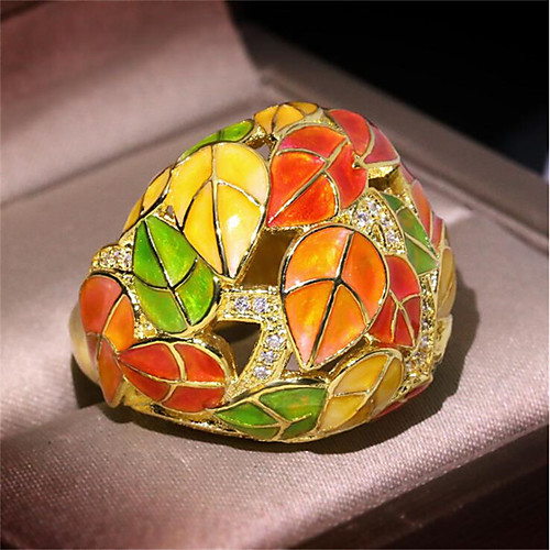 Men Women Ring 1pc Gold Copper Imitation Diamond Round Vintage Gift Festival Jewelry Hollow Out Leaf
Men Women Ring 1pc Gold Copper Imitation Diamond Round Vintage Gift Festival Jewelry Hollow Out Leaf