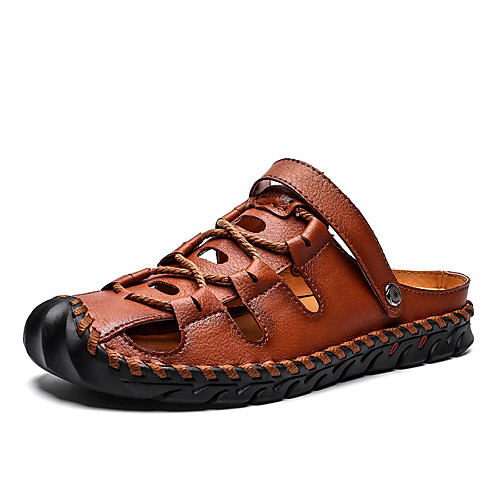 Men's Cowhide Summer Classic Sandals Water Shoes / Upstream Shoes Breathable Black / Brown / Gray
Men's Cowhide Summer Classic Sandals Water Shoes / Upstream Shoes Breathable Black / Brown / Gray