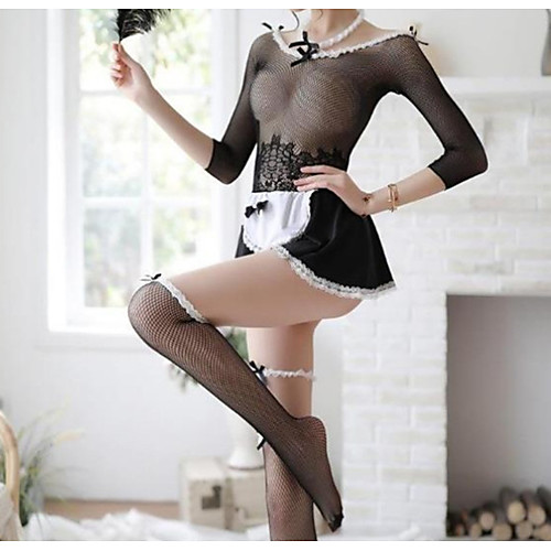 Women's Lace / Backless / Mesh Uniforms & Cheongsams / Suits Nightwear Jacquard / Solid Colored Black One-Size
Women's Lace / Backless / Mesh Uniforms & Cheongsams / Suits Nightwear Jacquard / Solid Colored Black One-Size
