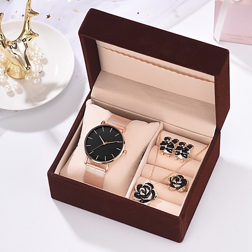 Women's Steel Band Watches New Arrival Minimalist Rose Gold Stainless Steel Chinese Quartz Black White Chronograph New Design Casual Watch 1 set Analog One Year Battery Life
Women's Steel Band Watches New Arrival Minimalist Rose Gold Stainless Steel Chinese Quartz Black White Chronograph New Design Casual Watch 1 set Analog One Year Battery Life