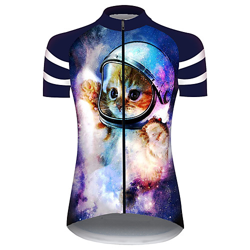 21Grams Women's Short Sleeve Cycling Jersey 100% Polyester Black / Blue Galaxy Cat Animal Bike Jersey Top Mountain Bike MTB Road Bike Cycling UV Resistant Breathable Quick Dry Sports Clothing Apparel
21Grams Women's Short Sleeve Cycling Jersey 100% Polyester Black / Blue Galaxy Cat Animal Bike Jersey Top Mountain Bike MTB Road Bike Cycling UV Resistant Breathable Quick Dry Sports Clothing Apparel